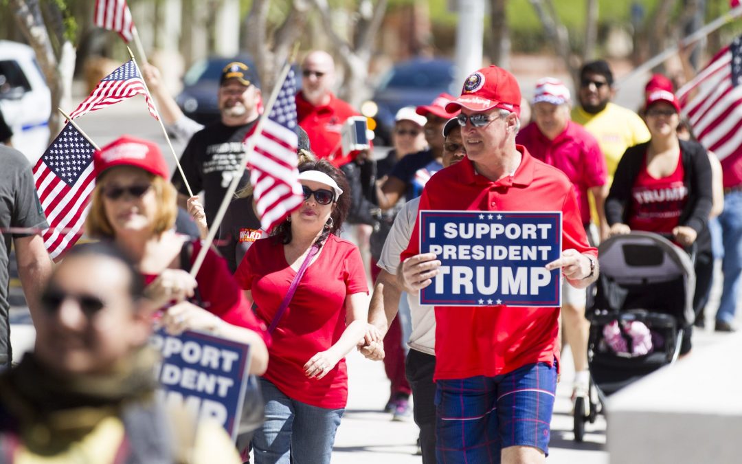 Arizona supporters march for Trump at MAGA event