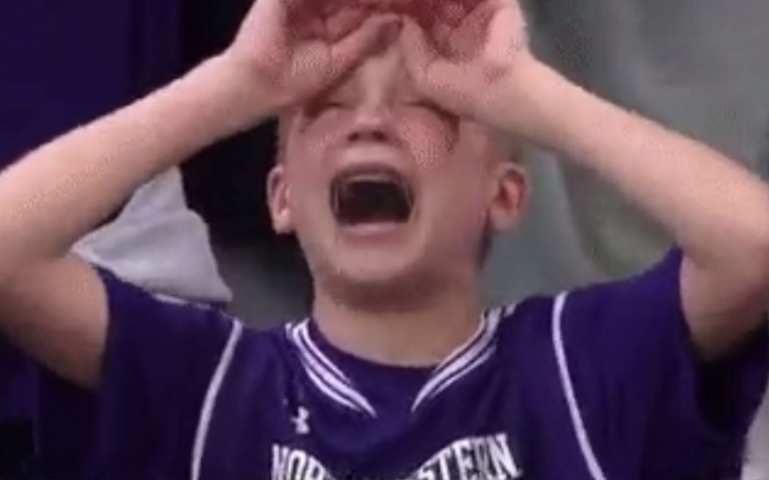 Crying Northwestern kid becomes a March Madness hero