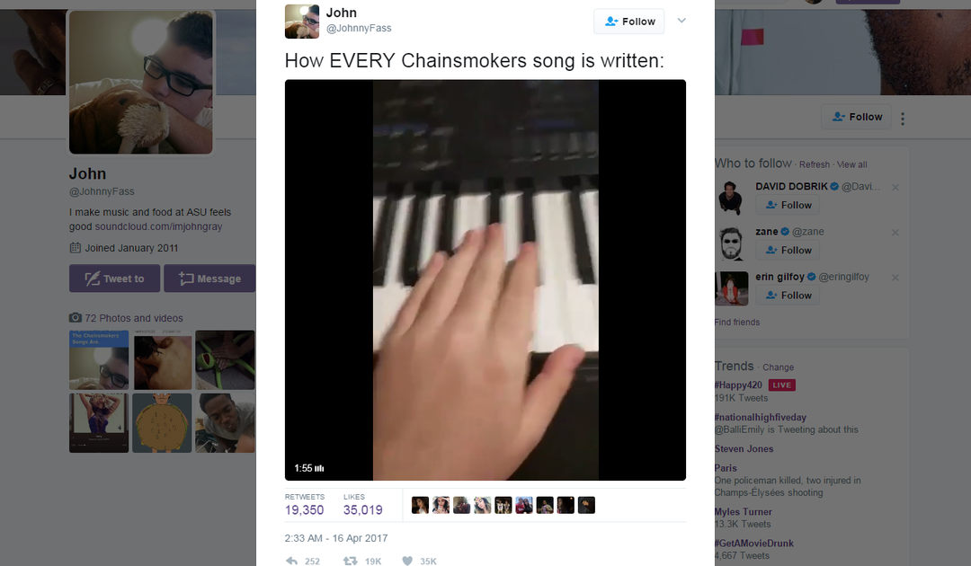 ASU student’s video mocking The Chainsmokers goes viral