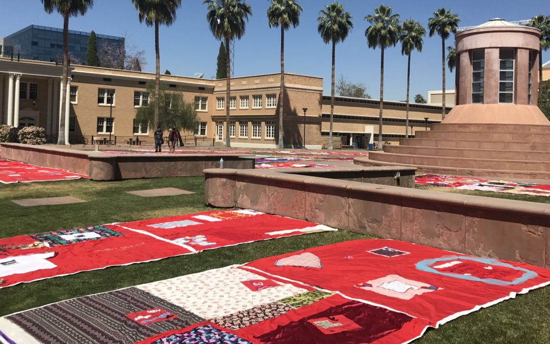 Monument Quilt on display at ASU campus in Tempe