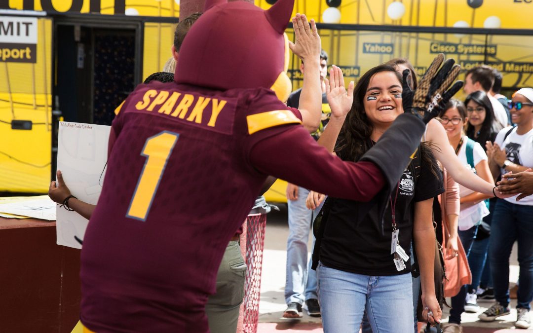 Sparky joins ASU staff to surprise future Sun Devils
