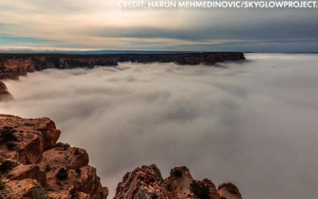 Stunning video shows Grand Canyon filling with ocean of clouds