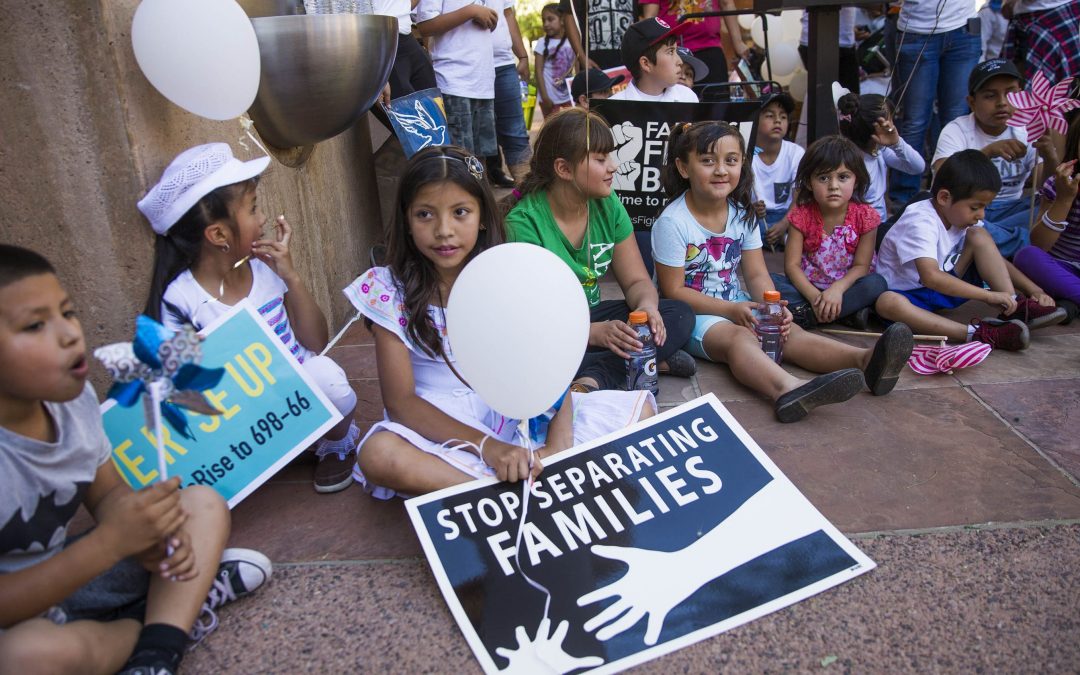 Families, children march at Phoenix City Hall
