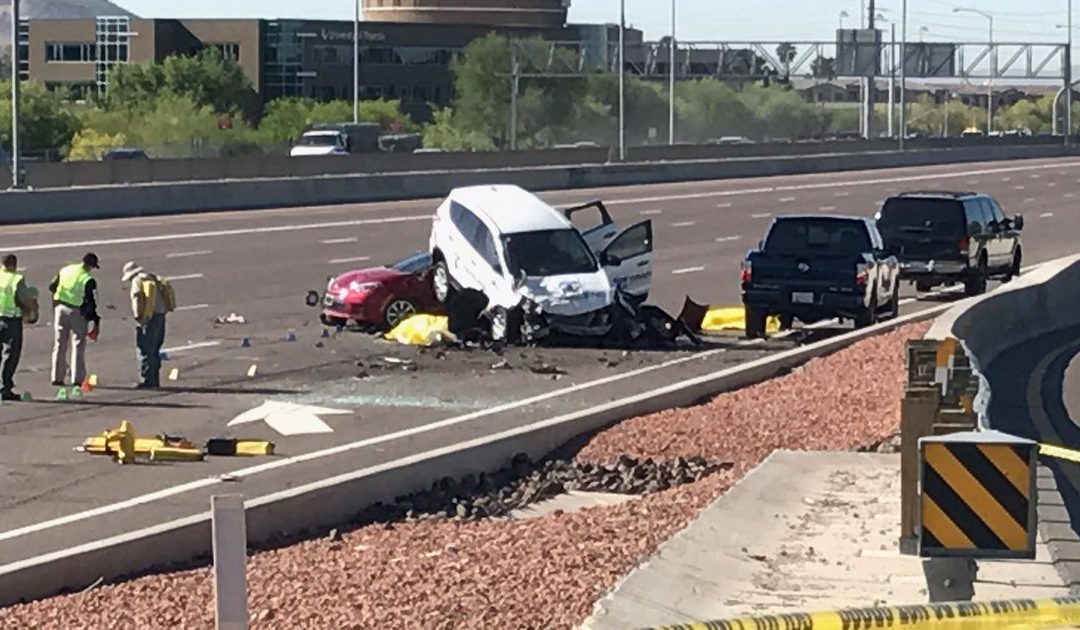 Minivan driver cited for speed in Phoenix crash that killed motorcyclist, woman on I-17