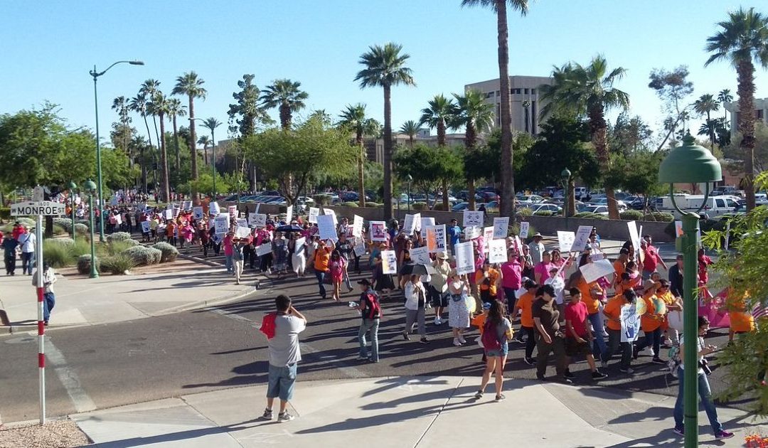 Hundreds take the streets in Phoenix for May Day
