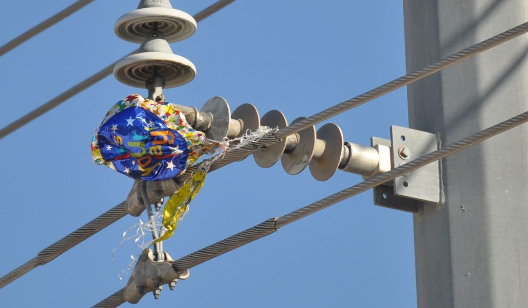Mylar balloons can cause power failure