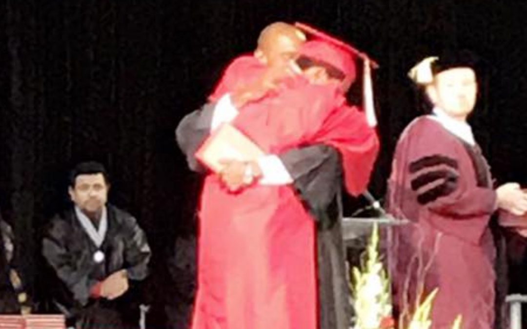 Military dad gives son the surprise of a lifetime at his graduation ceremony