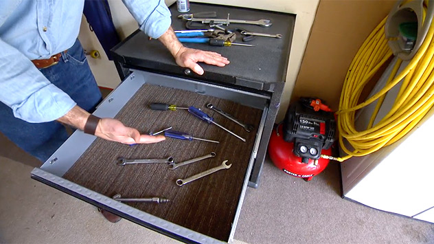 Tip for Storing Hand Tools in a Drawer