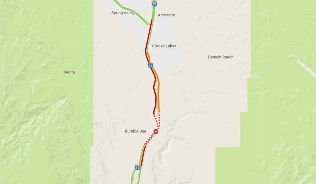 Fire closes area of I-17 near Sunset Point