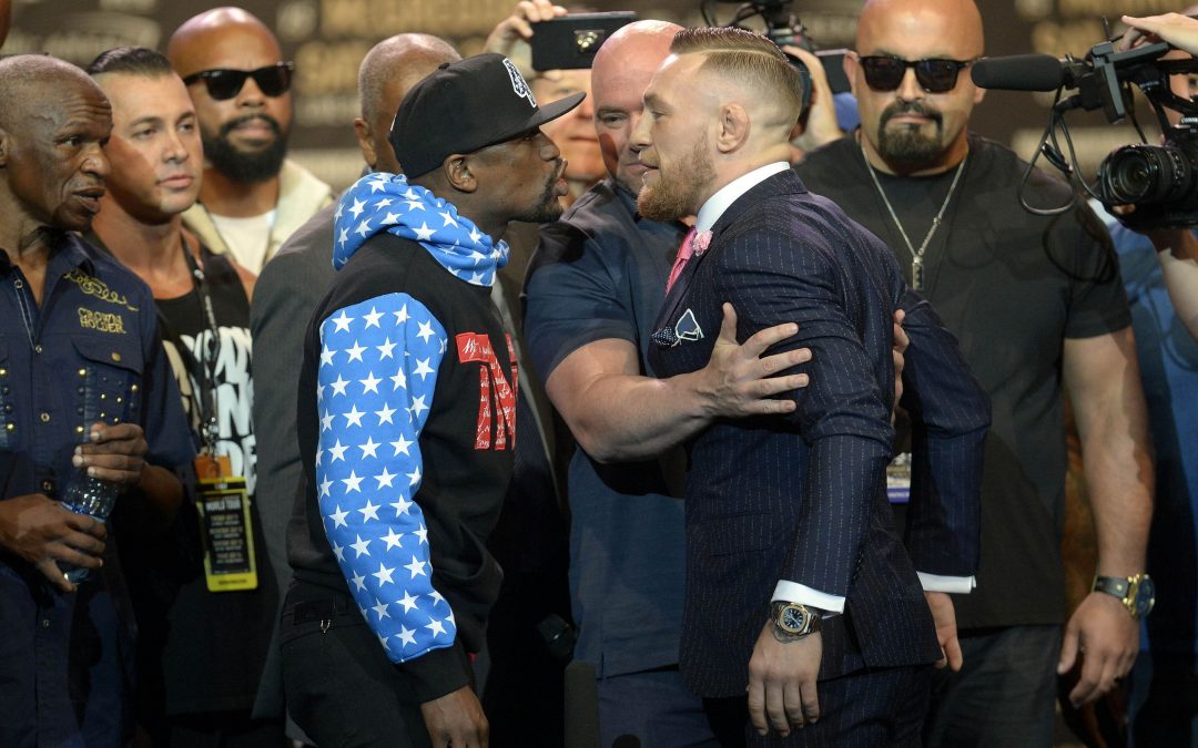 Floyd Mayweather, Conor McGregor at least deliver for press conference