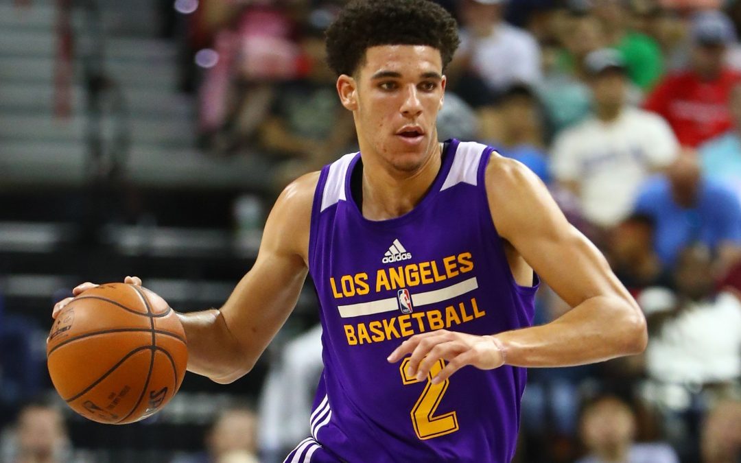 Lonzo Ball wears Steph Curry’s Under Armour shoes