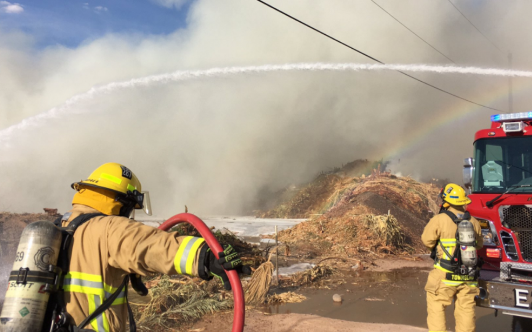 Mulch fire ignites at Chandler landscaping facility