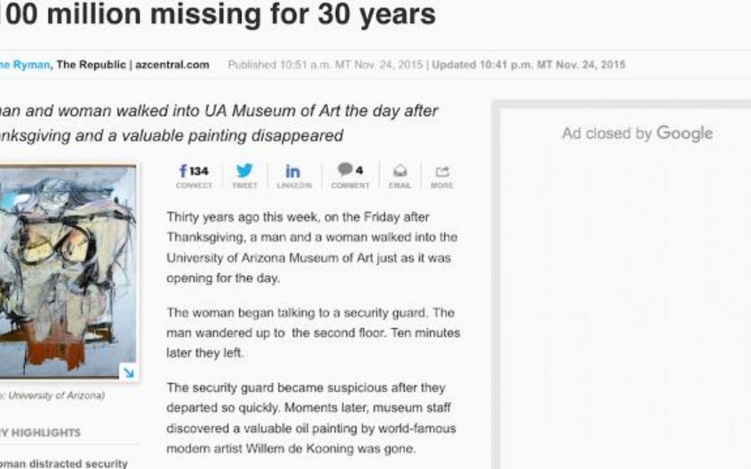 Republic reporter Anne Ryman on stolen de Kooning painting
