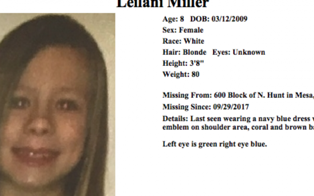 Mesa police ask for help locating missing 8-year-old Leilani Miller