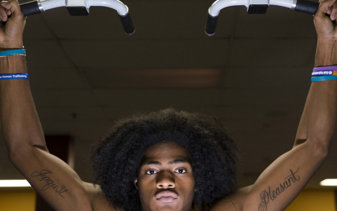 Mountain Pointe’s Lacarea Pleasant-Johnson stays strong for his mom