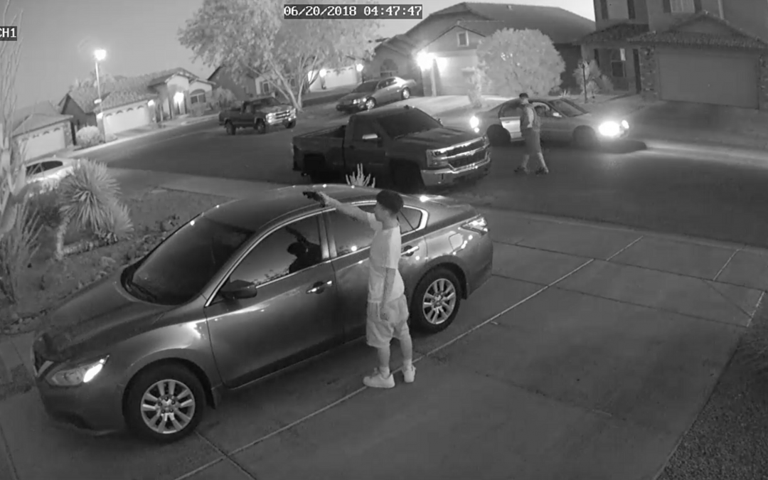 Man caught on video shooting at home and vehicle in Phoenix