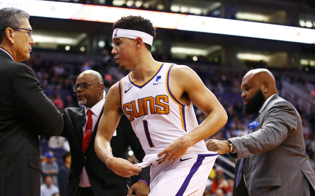 Suns show no fight as Devin Booker leaves loss to Timberwolves early