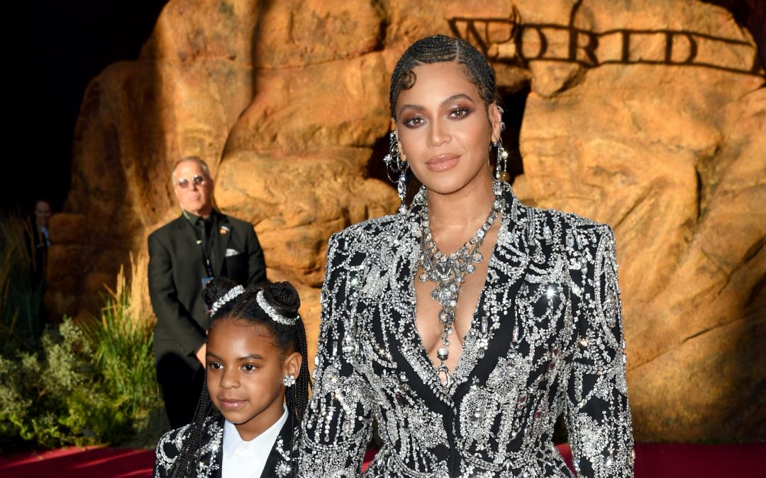 Beyoncé and Blue Ivy twinning at the ‘The Lion King’ premiere