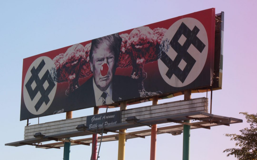 Donald Trump billboard in downtown Phoenix now features clown nose