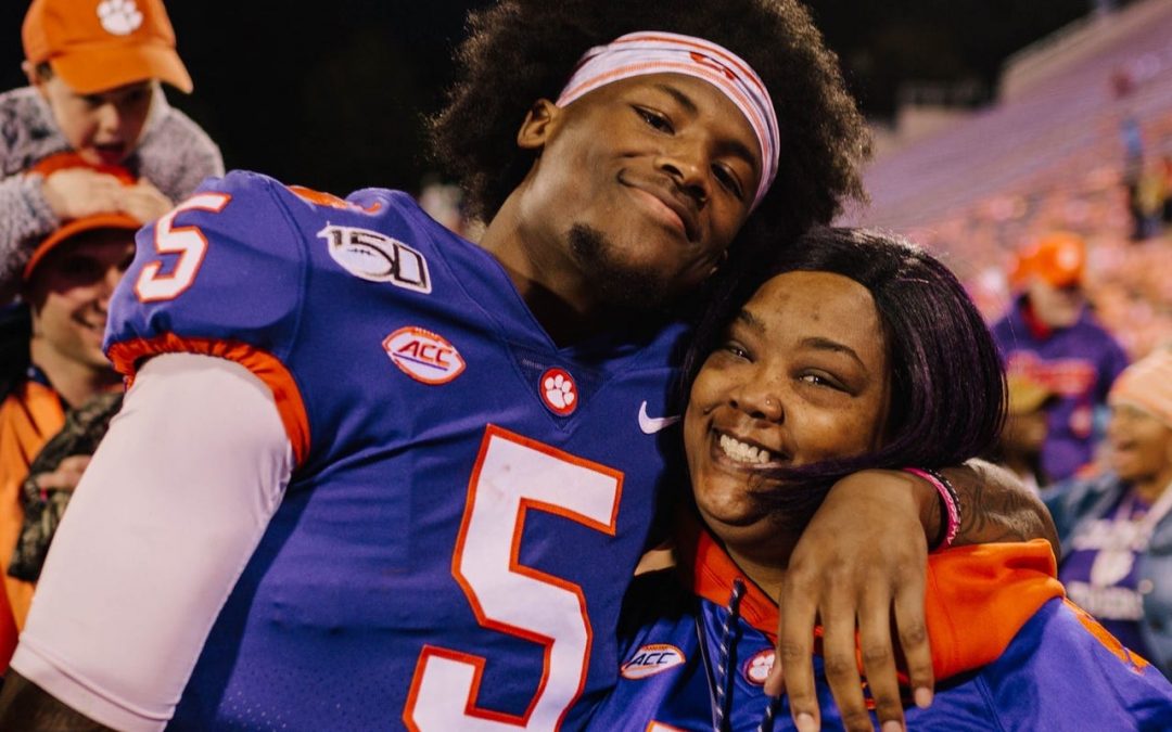 Clemson receiver Tee Higgins steeled by mother’s triumph