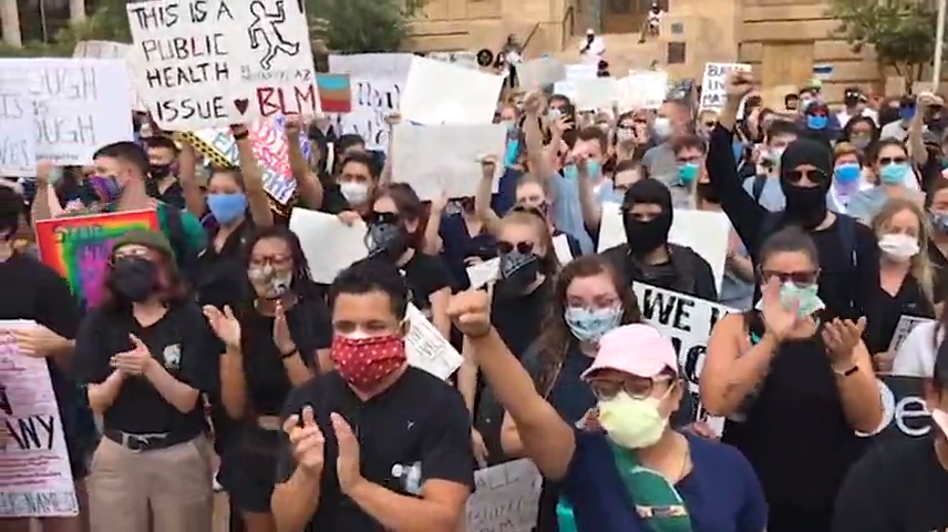 Protesters take to the streets of downtown Phoenix