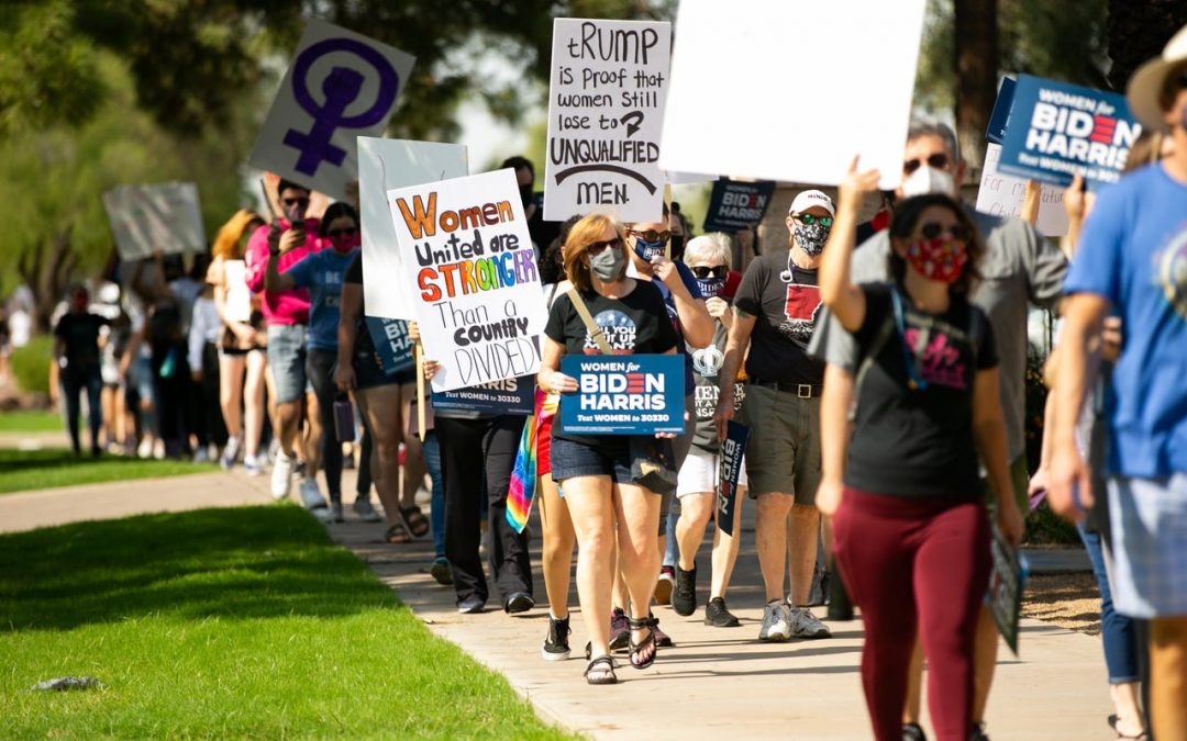 Phoenix Women’s March attendees call for change, chant for ‘love — not hate’