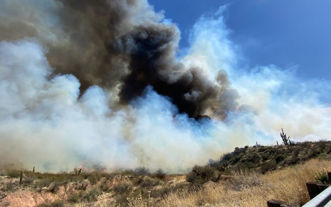 Pumpkin Fire wildfire sparks evacuations by Tonto Basin, shuts SR188
