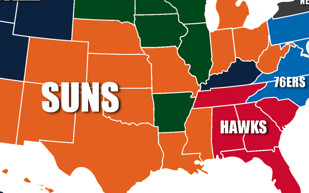 Phoenix Suns are America’s team in 2021 NBA playoffs, map shows