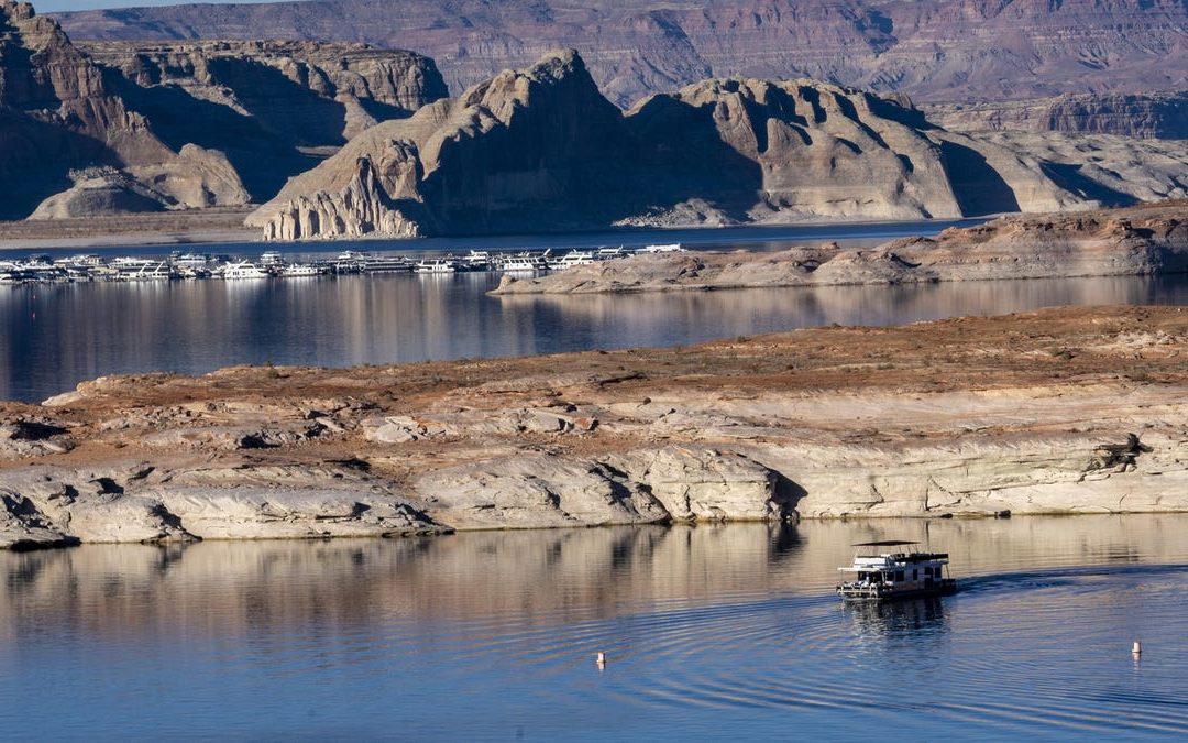 Lake Powell water levels reach record low and continue to decline